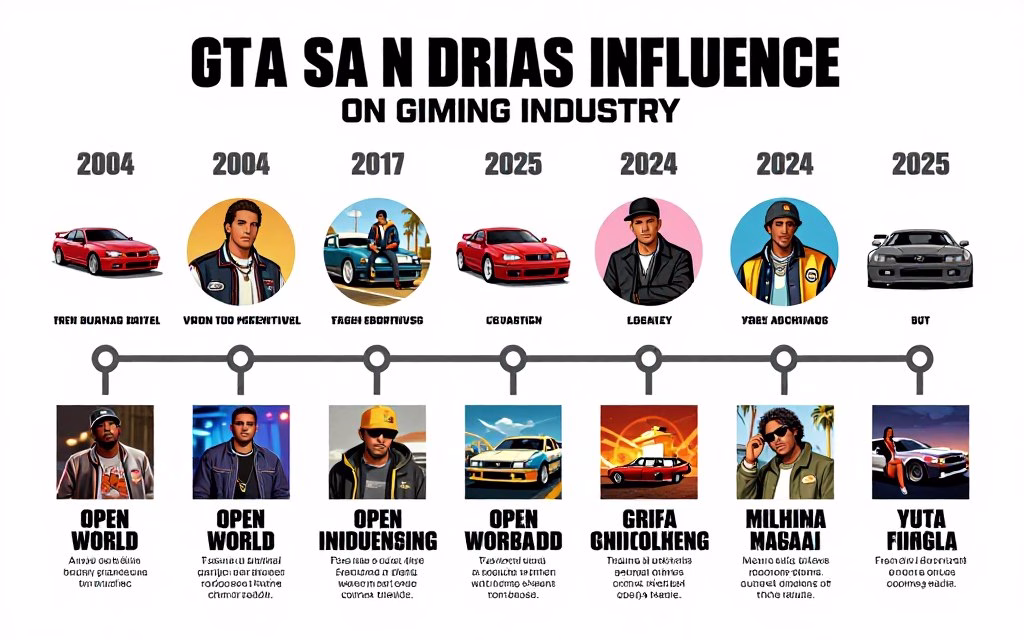 Linha do tempo da influência do GTA San Andreas